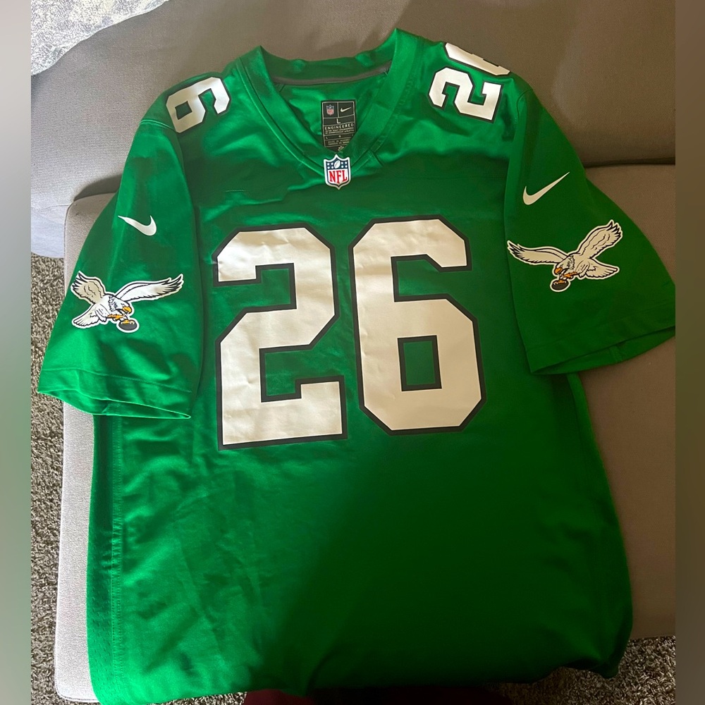 Men's Philadelphia Eagles Saquon Barkley Nike Kelly Green Alternate Game Jersey